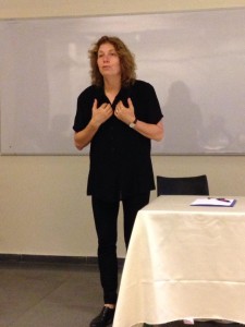 Anat Hoffman addressing the CCAR group.